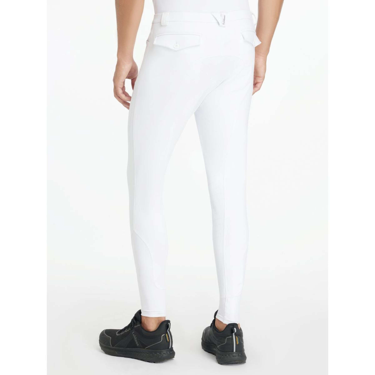 LeMieux Pantaloni da Equitazione Sports Full Grip Uomini Bianco