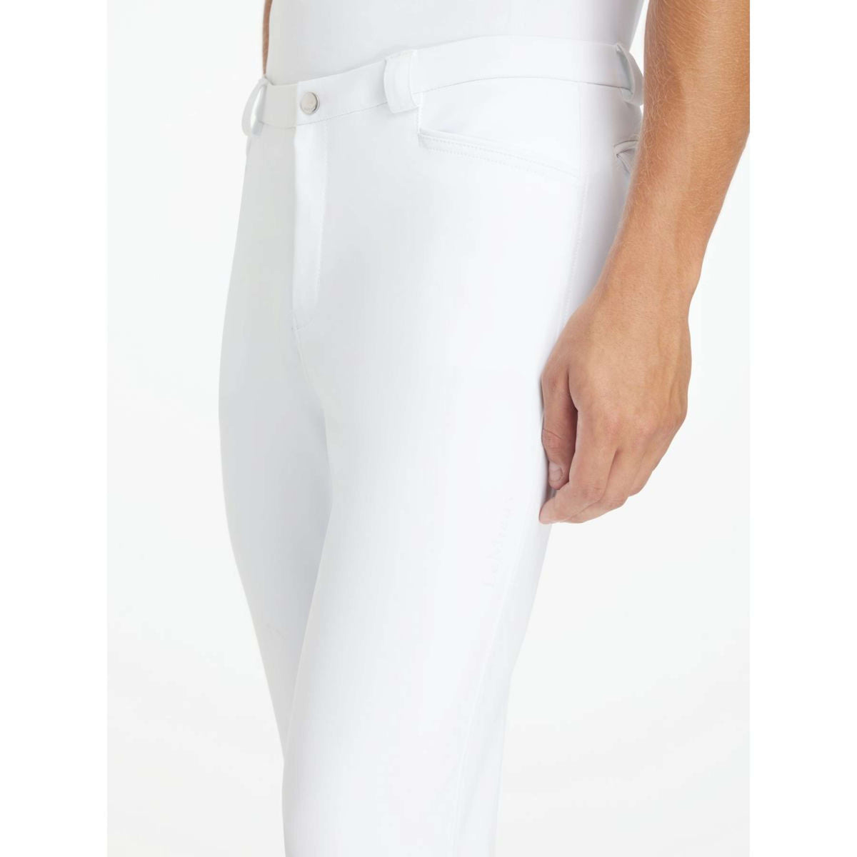 LeMieux Pantaloni da Equitazione Sports Full Grip Uomini Bianco