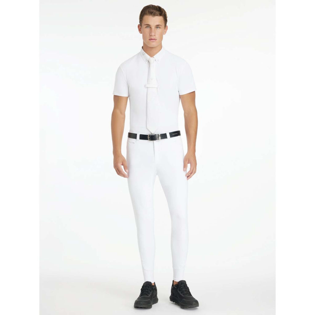LeMieux Pantaloni da Equitazione Sports Full Grip Uomini Bianco