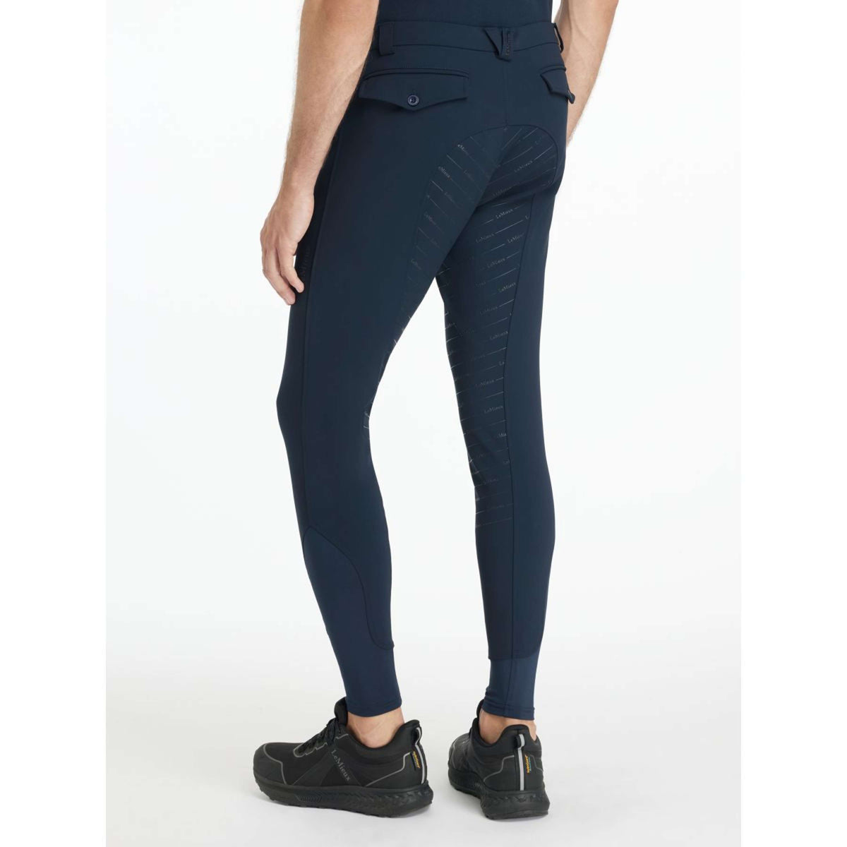 LeMieux Pantaloni da Equitazione Sports Full Grip Uomini Navy