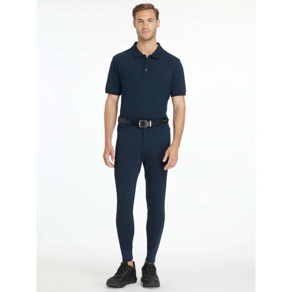 LeMieux Pantaloni da Equitazione Sports Full Grip Uomini Navy