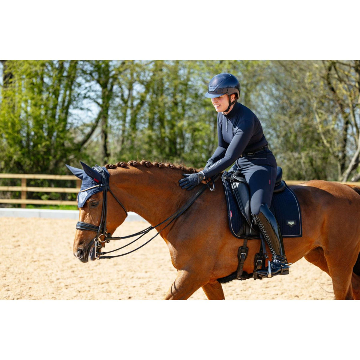 LeMieux Sottosella Puissance Suede Dressage Navy