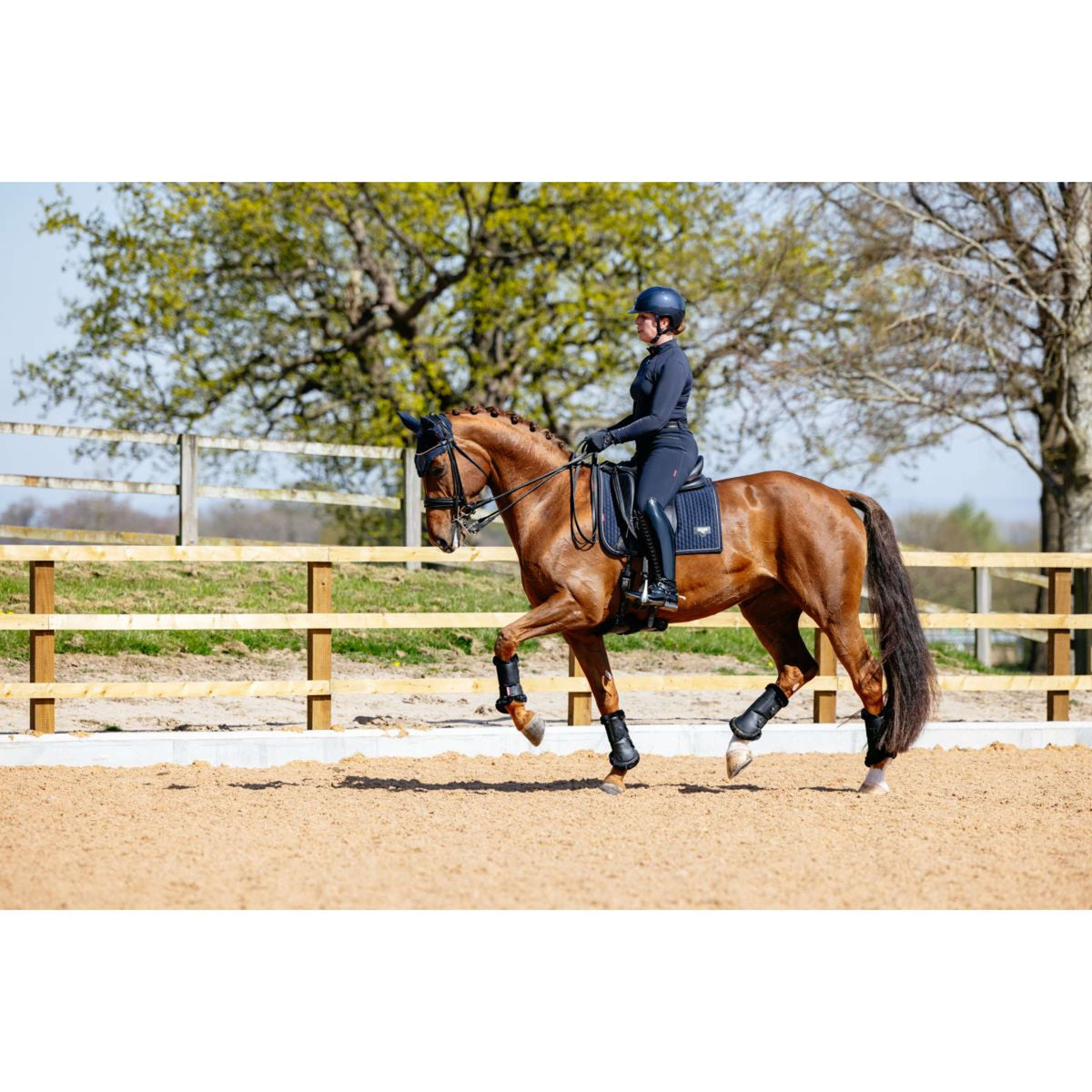 LeMieux Sottosella Puissance Suede Dressage Navy