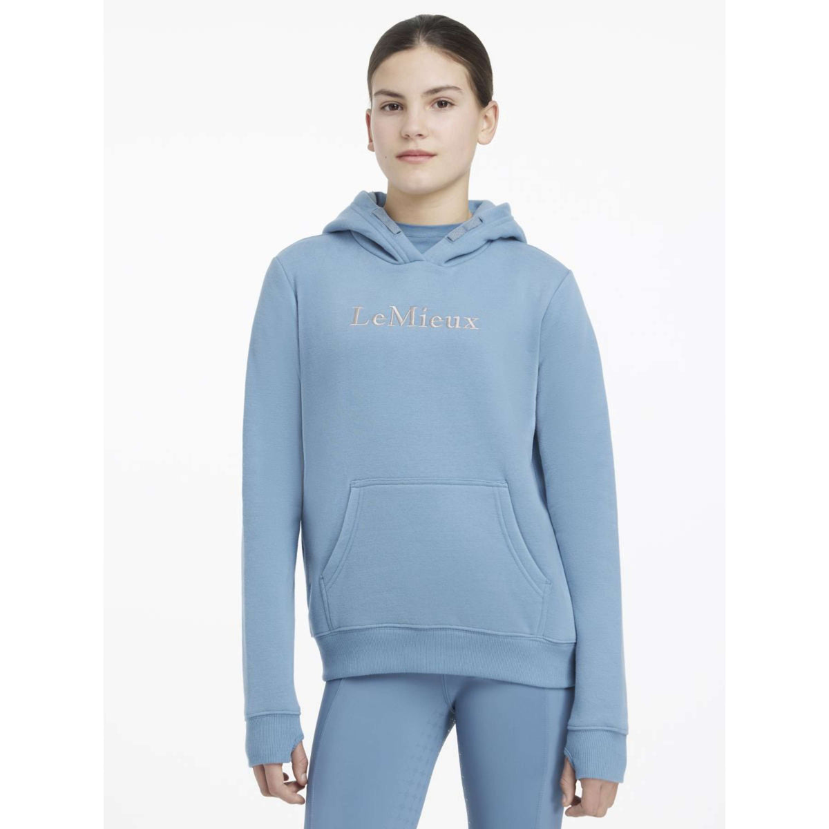 LeMieux Felpa con cappuccio Young Rider Classique Ice Blue