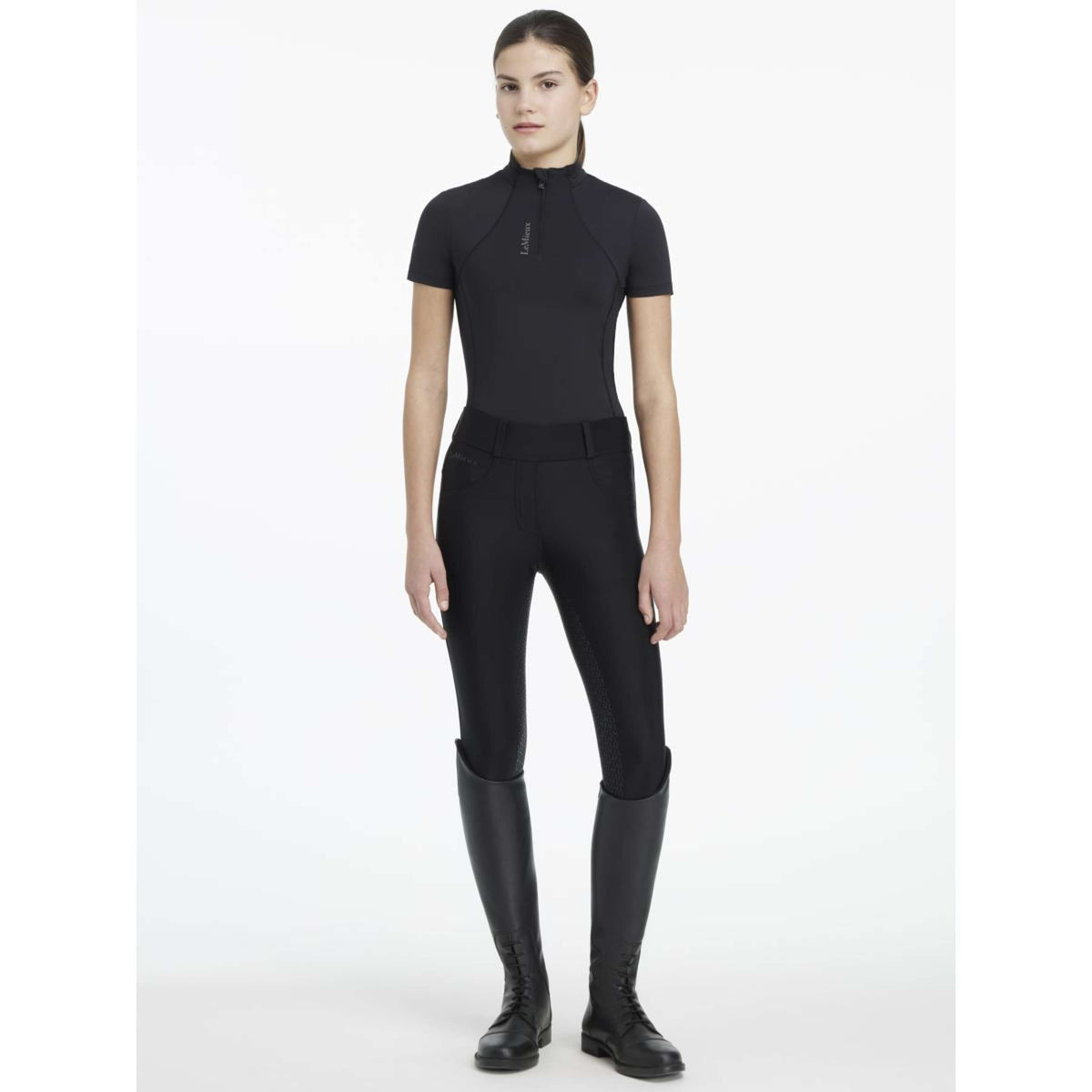 LeMieux Strato di base Young Rider Classique Maniche Corte Nero