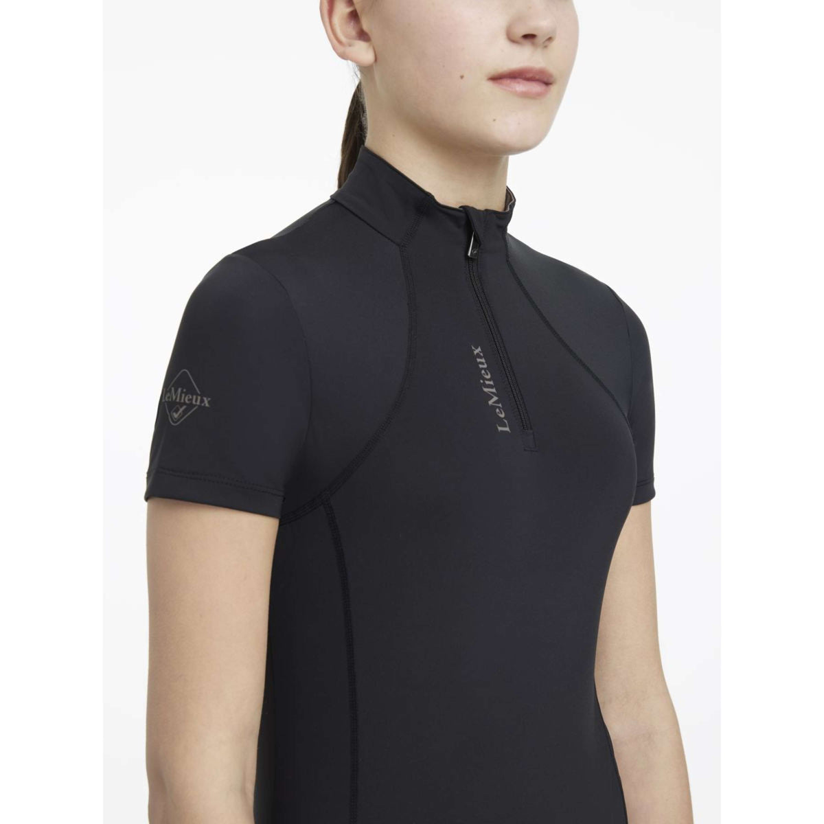 LeMieux Strato di base Young Rider Classique Maniche Corte Nero