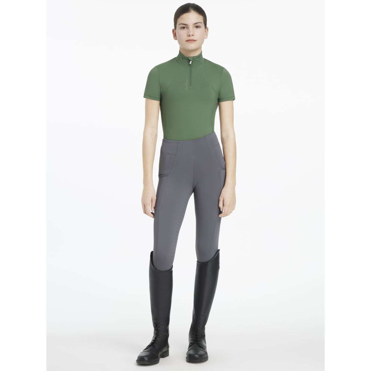 LeMieux Strato di base Young Rider Classique Maniche Corte Hunter Green