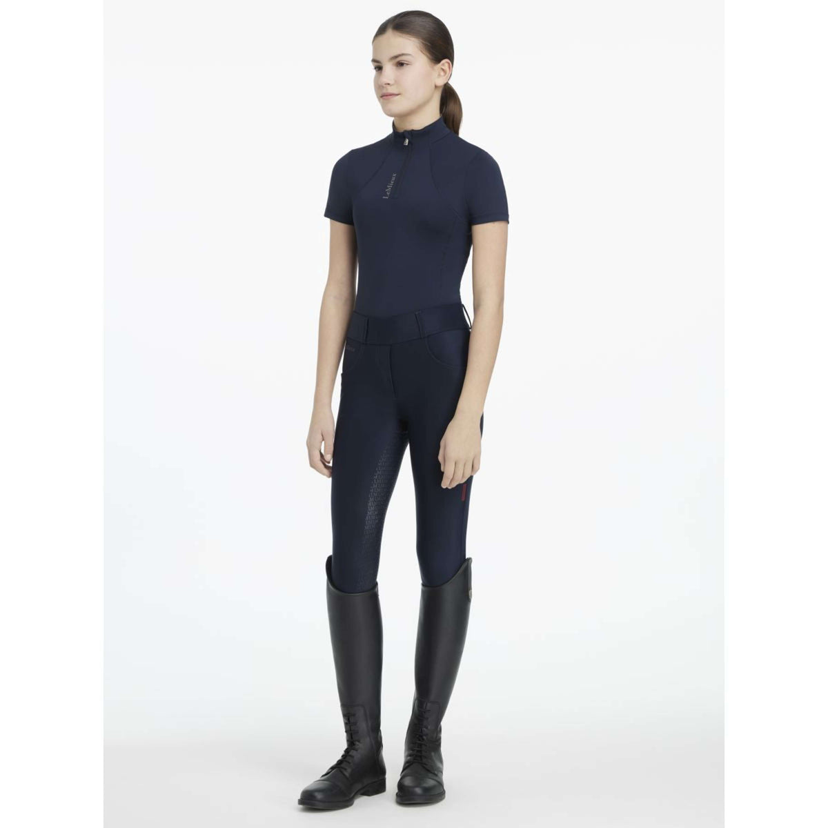 LeMieux Strato di base Young Rider Classique Maniche Corte Navy