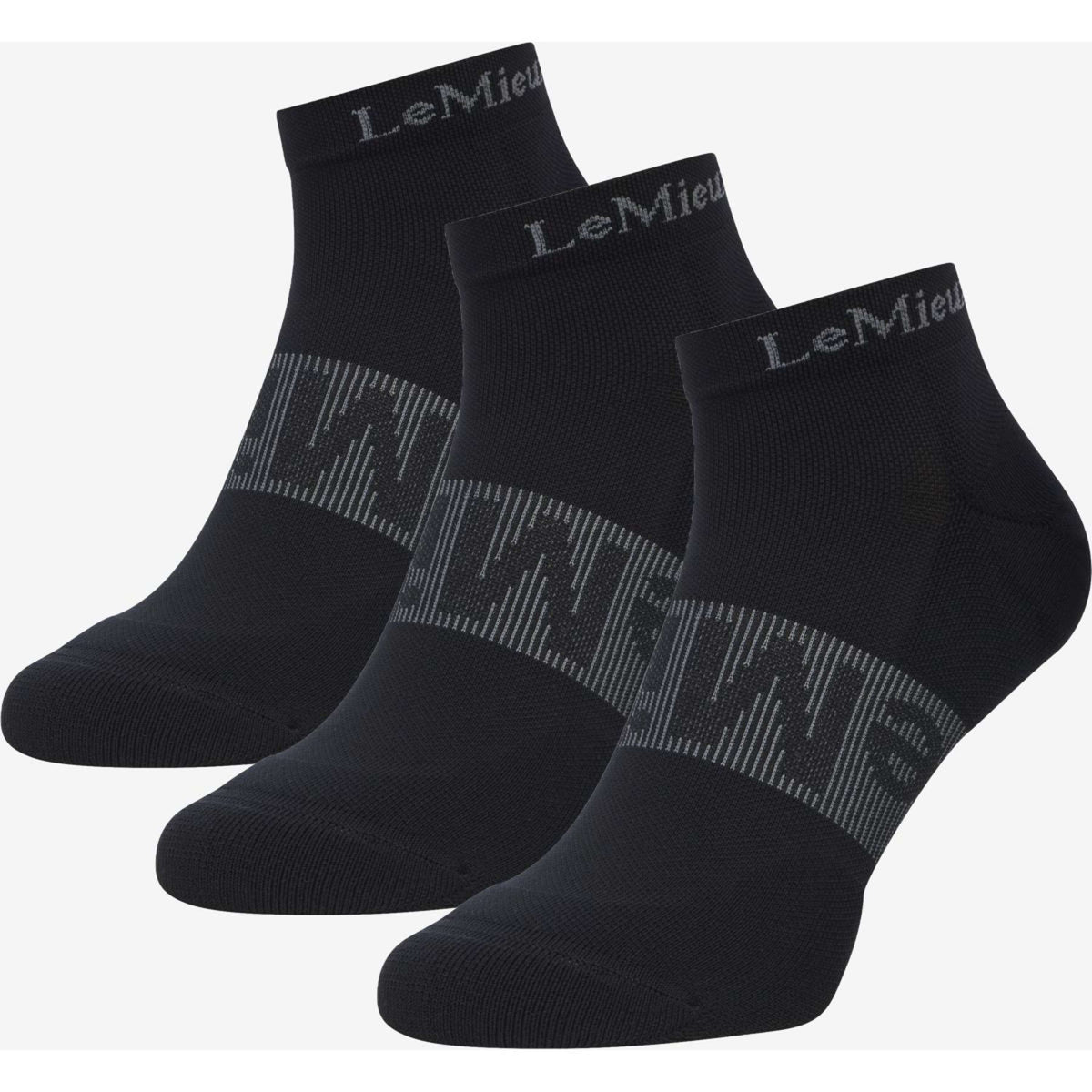 LeMieux Calzini Trainer 3 Pack Nero