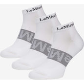LeMieux Calzini Trainer 3 Pack Bianco