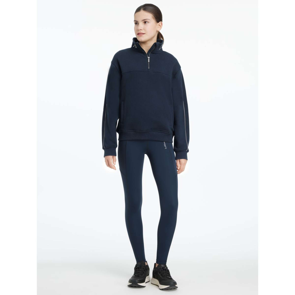 LeMieux Maglione Young Rider Kate Quarter Zip Navy