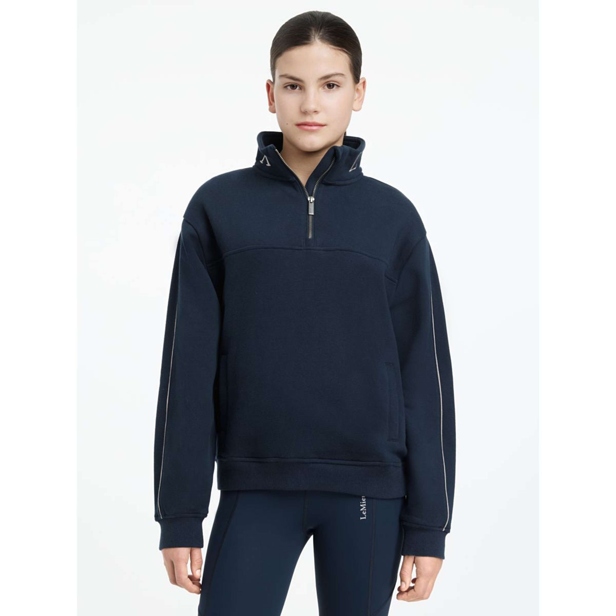 LeMieux Maglione Young Rider Kate Quarter Zip Navy