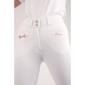 Montar Calzoni Molly Rosegold Highwaist FullGrip Bianco