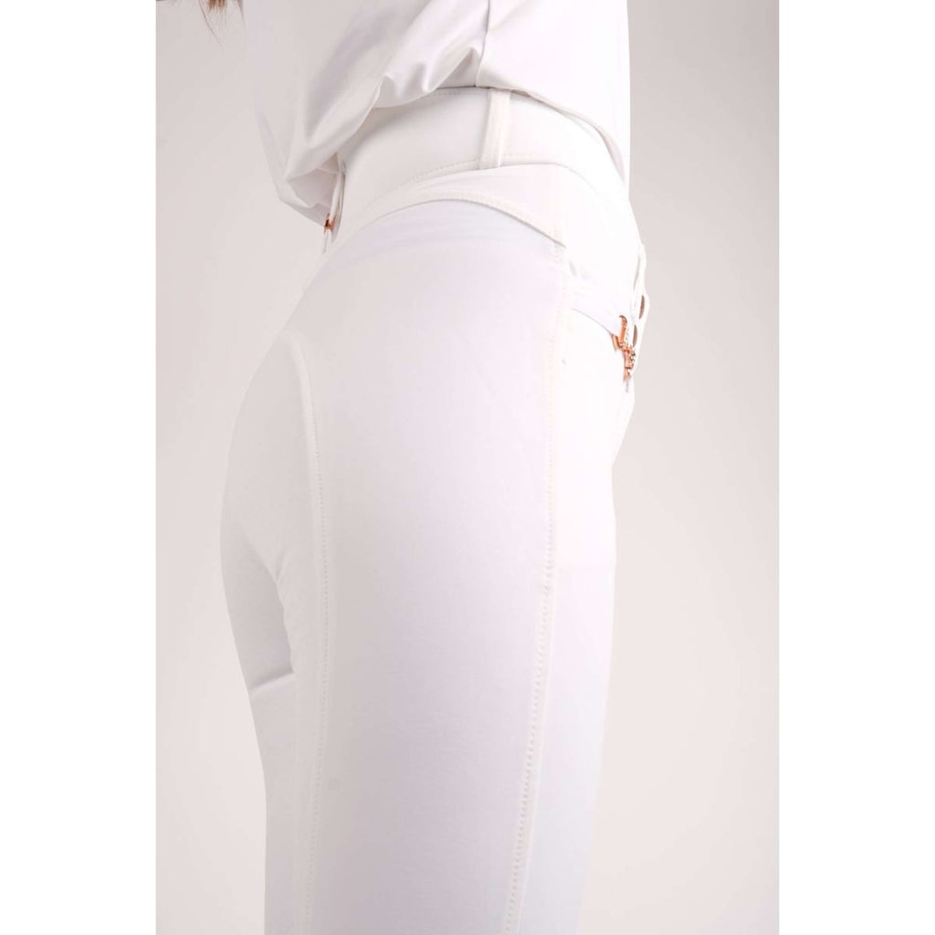 Montar Calzoni Molly Rosegold Highwaist FullGrip Bianco