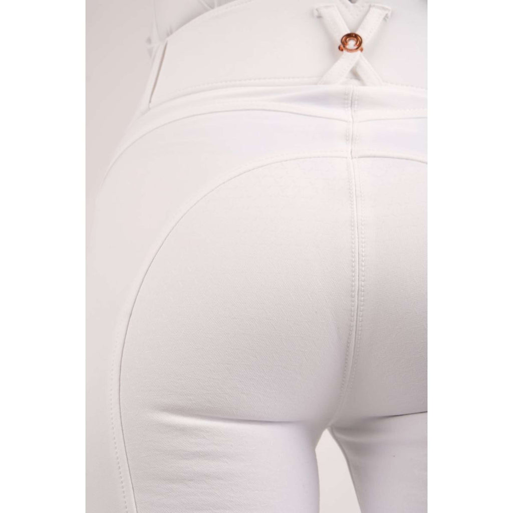 Montar Calzoni Molly Rosegold Highwaist FullGrip Bianco