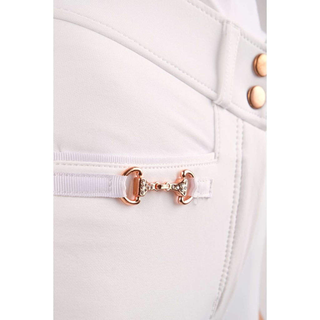 Montar Calzoni Molly Rosegold Highwaist FullGrip Bianco