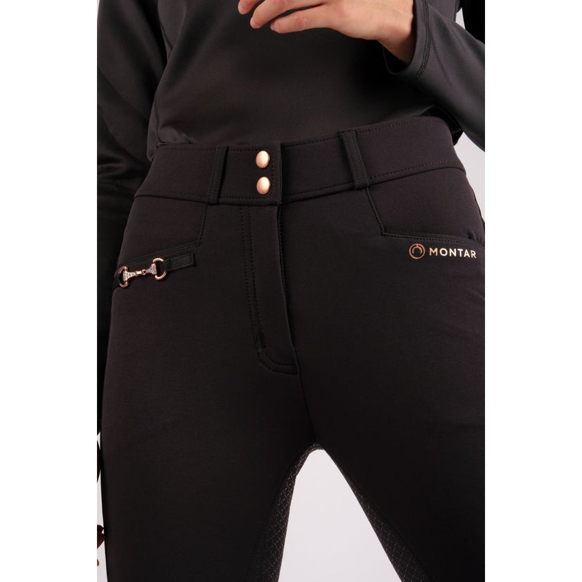 Montar Calzoni Molly Rosegold Highwaist FullGrip Nero