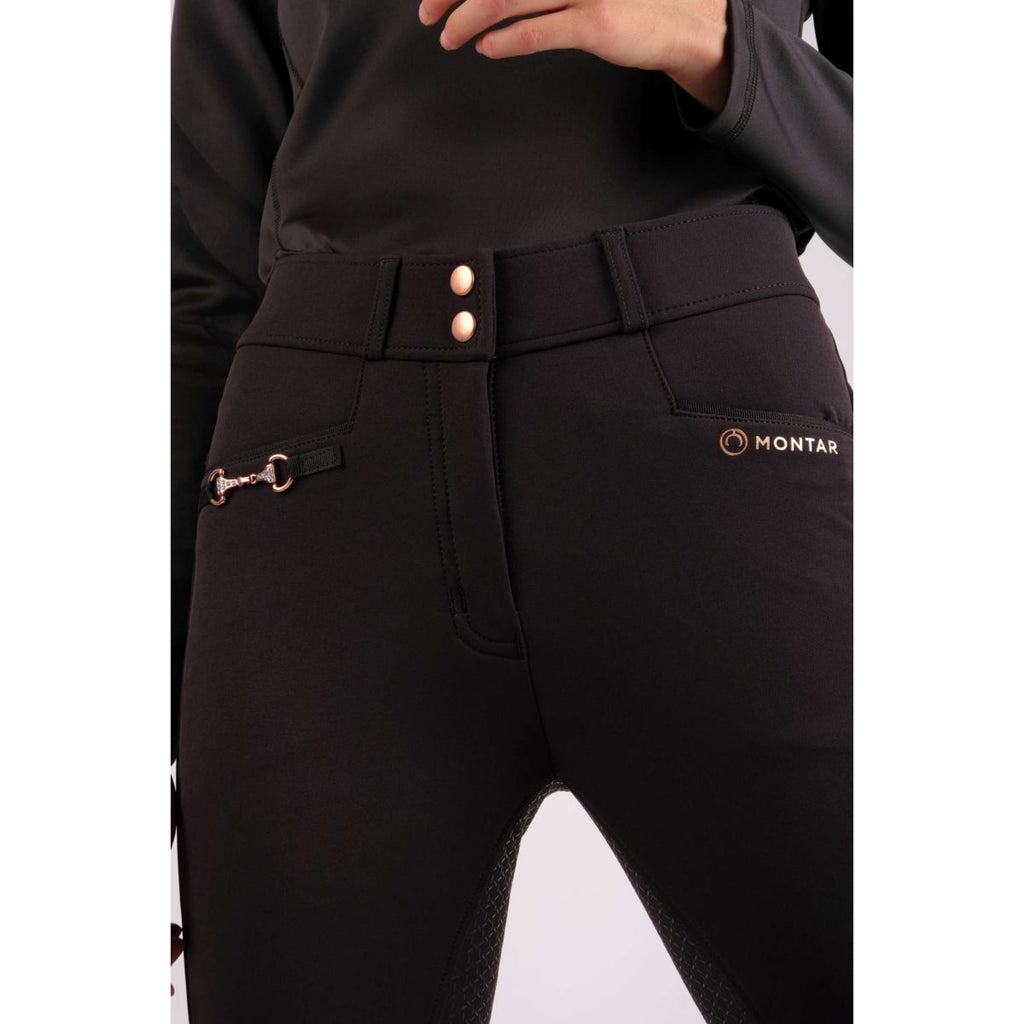 Montar Calzoni Molly Rosegold Highwaist FullGrip Nero
