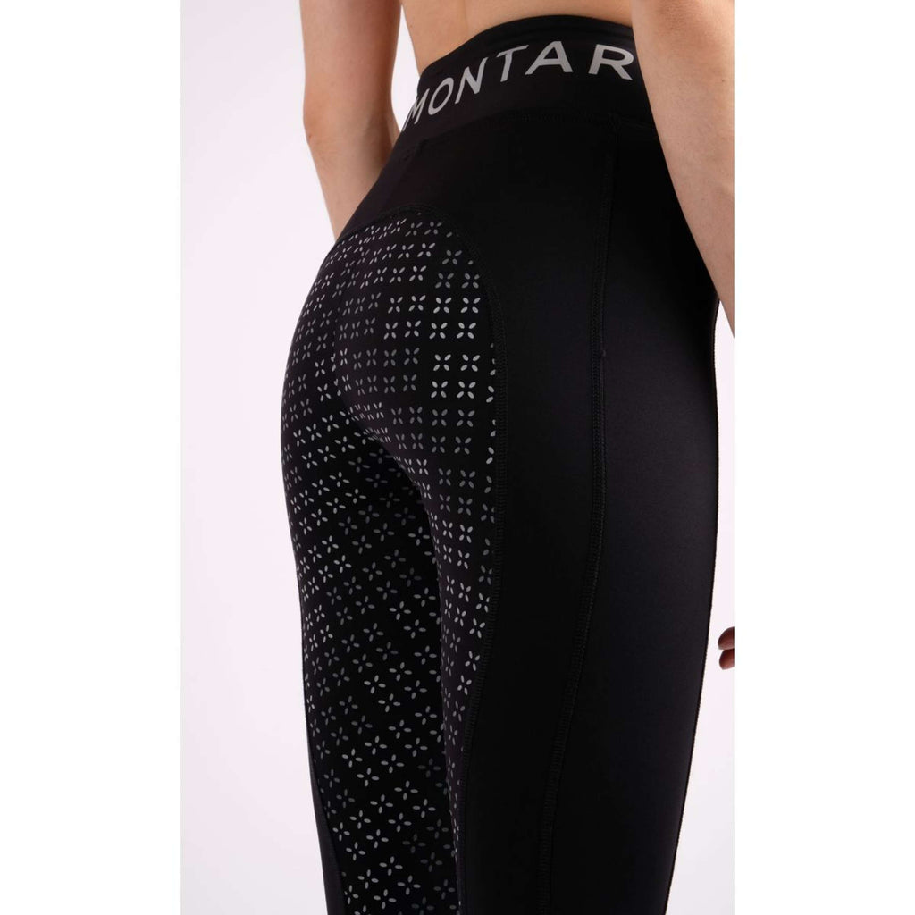 Montar Leggings da Equitazione Selena Pull On FullGrip Nero