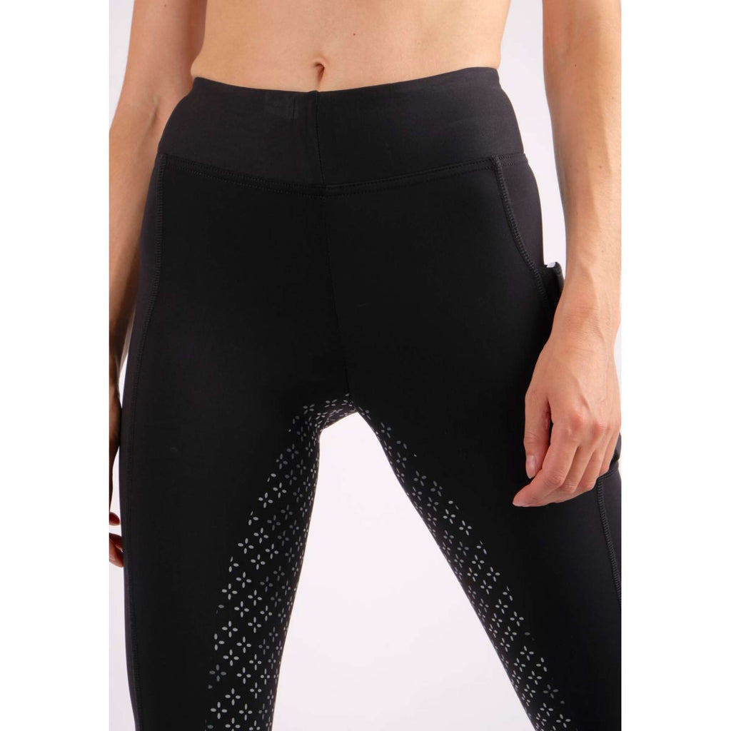Montar Leggings da Equitazione Selena Pull On FullGrip Nero