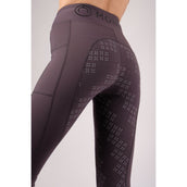 Montar Leggings da Equitazione Selena Pull On FullGrip Grigio