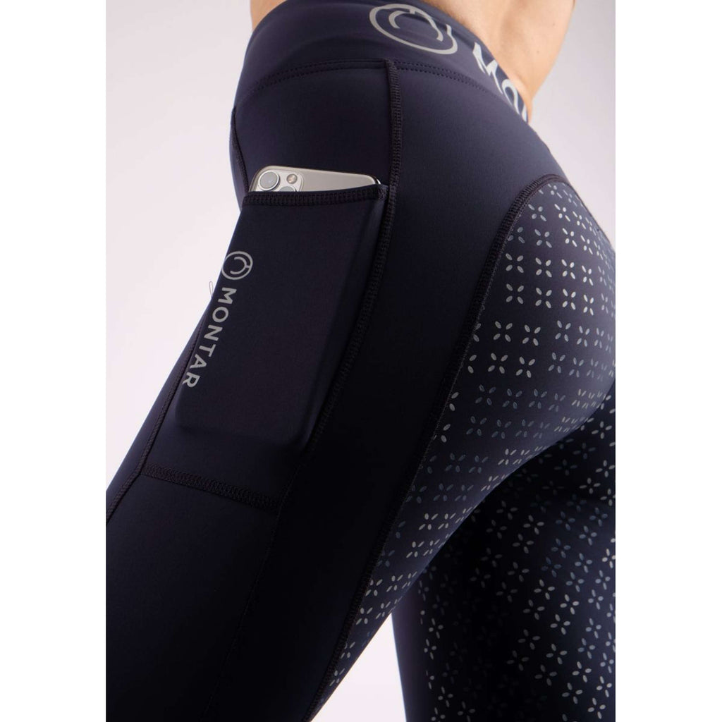 Montar Leggings da Equitazione Selena Pull On FullGrip Navy