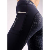 Montar Leggings da Equitazione Selena Pull On Junior FullGrip Navy