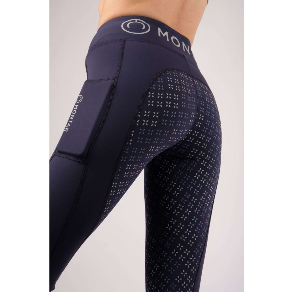 Montar Leggings da Equitazione Selena Pull On FullGrip Navy