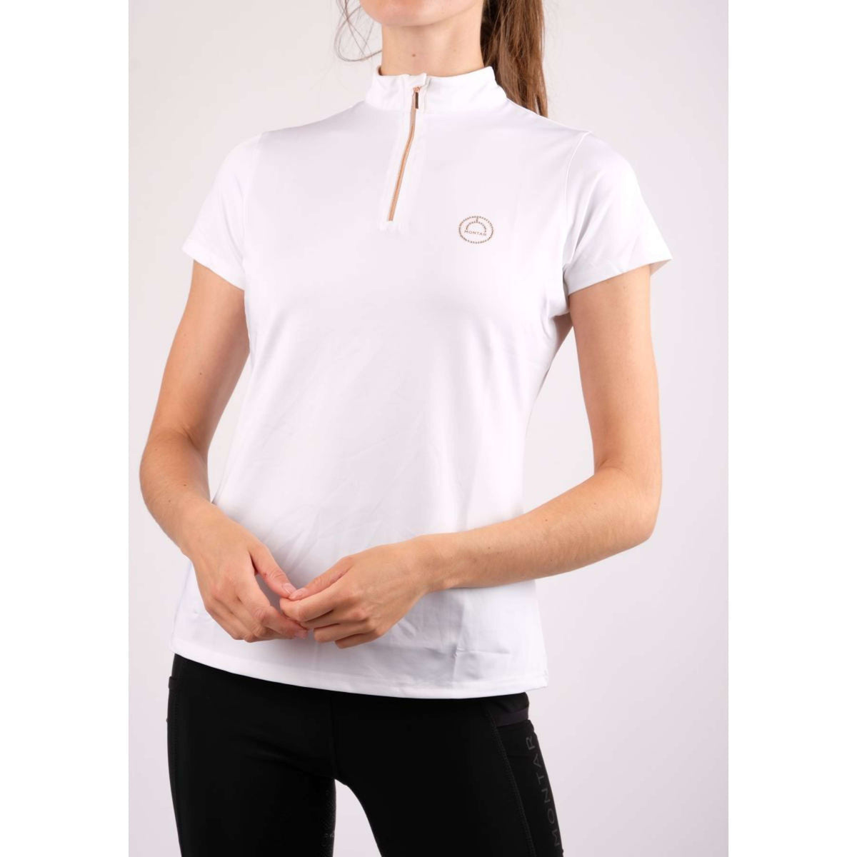 Montar Poloshirt Everly Rosegold Junior Bianco