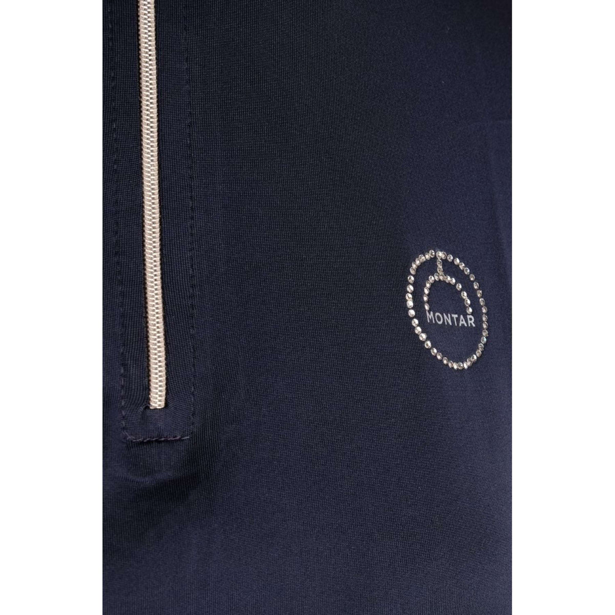 Montar Polo Everly Crystal Logo Maniche Lunghe Navy