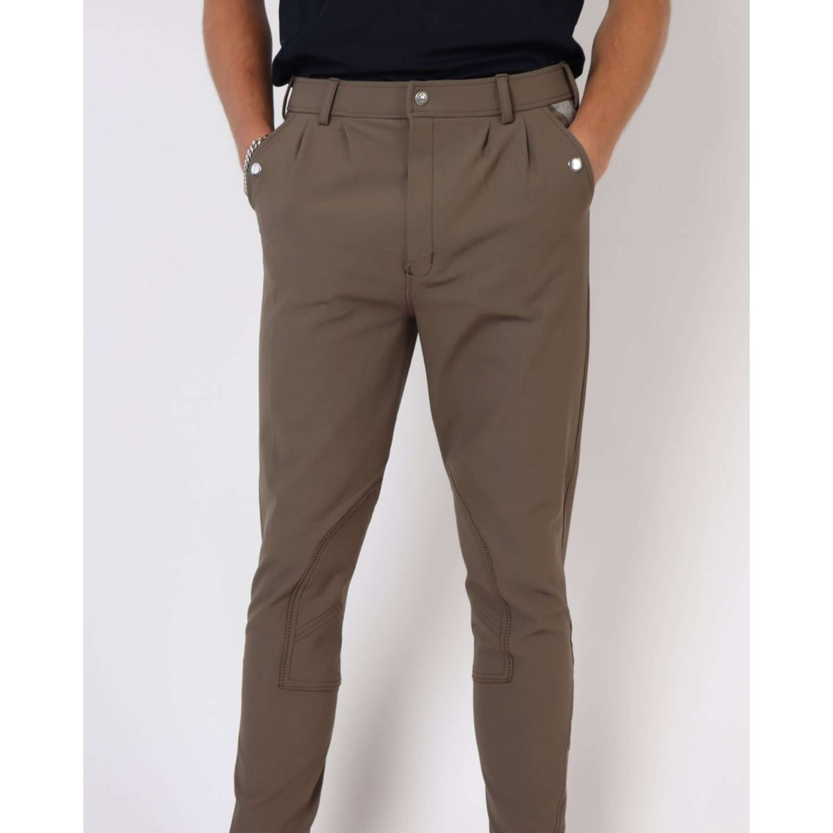 Montar Pantaloni da Equitazione ESS Gary Knee Grip Heren Mud