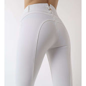 Montar Pantaloni da Equitazione Molly Gold Highwaist Full Grip Bianco