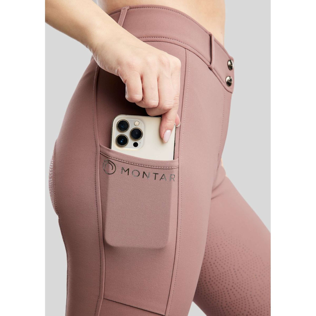 Montar Pantaloni da Equitazione Megan Full Grip Dusty Rose