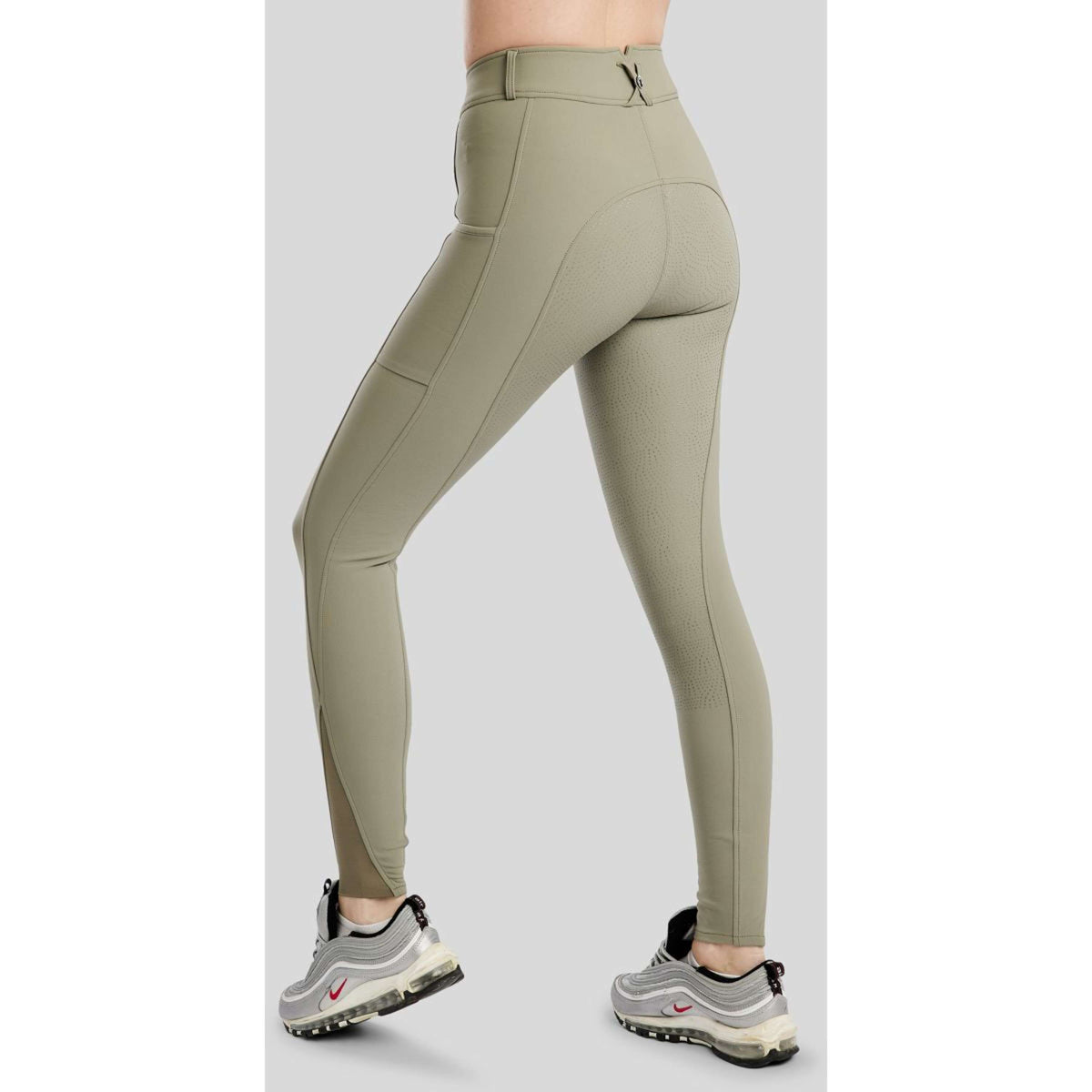 Montar Pantaloni da Equitazione Megan Full Grip Dusty Green