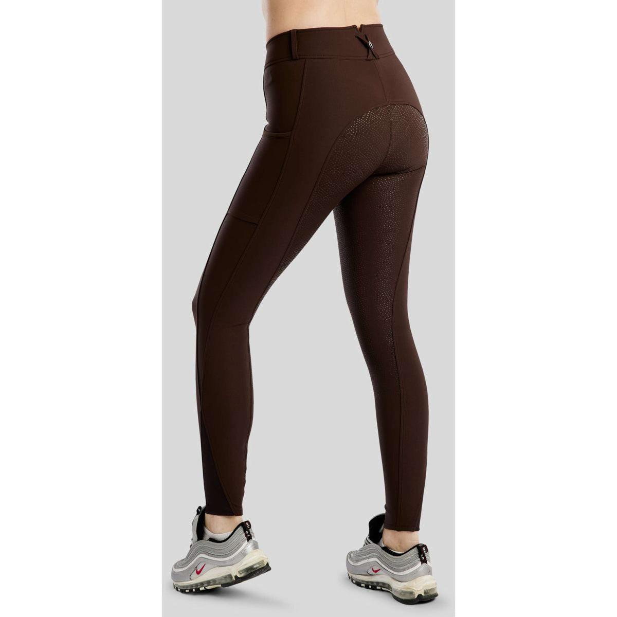Montar Pantaloni da Equitazione Megan Full Grip Marrone