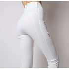 Montar Leggings da Equitazione Michelle Rosegold Logo Bianco