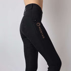 Montar Leggings da Equitazione Michelle Rosegold Logo Nero