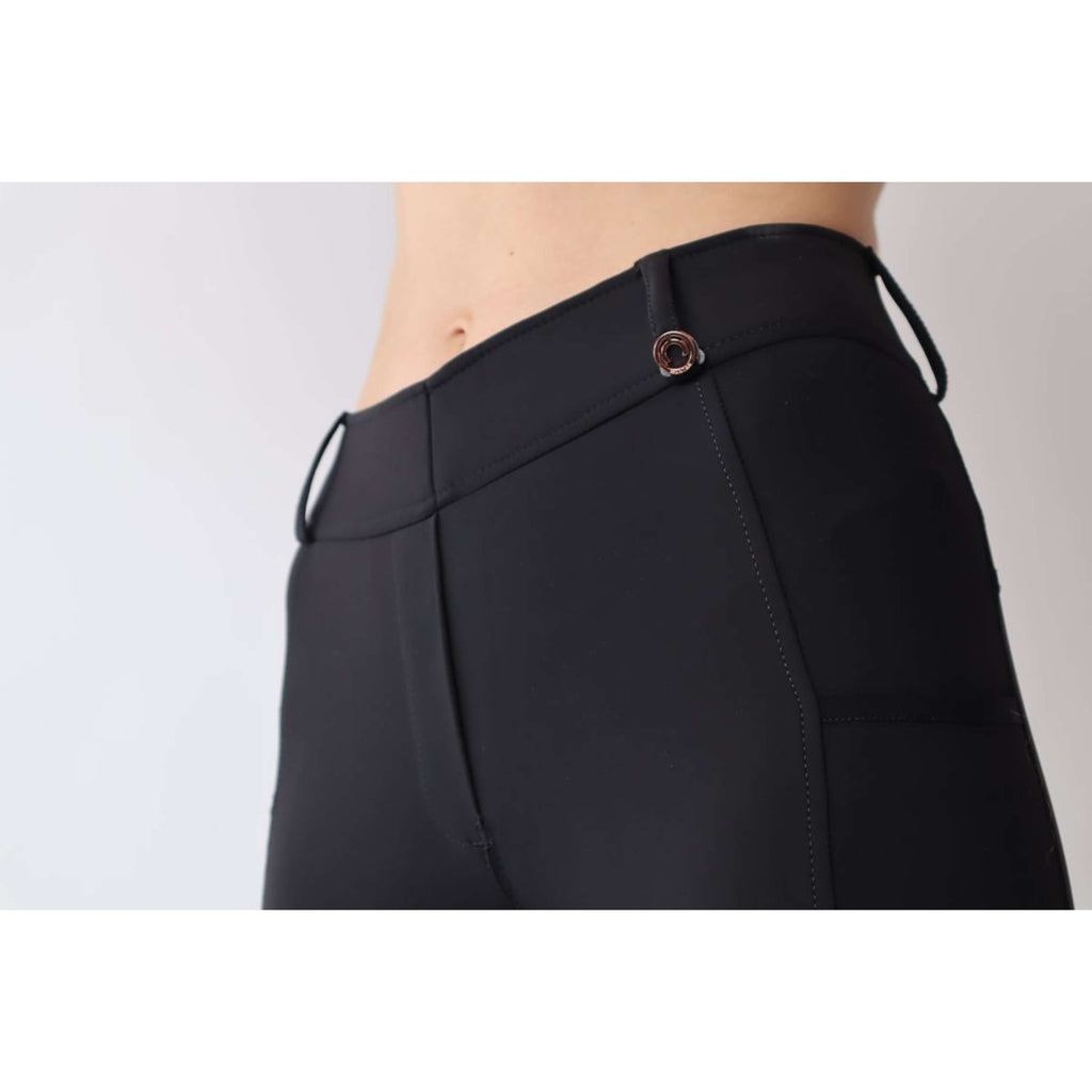 Montar Leggings da Equitazione Michelle Rosegold Logo Nero