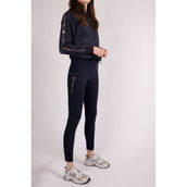 Montar Leggings da Equitazione Michelle Rosegold Logo Navy