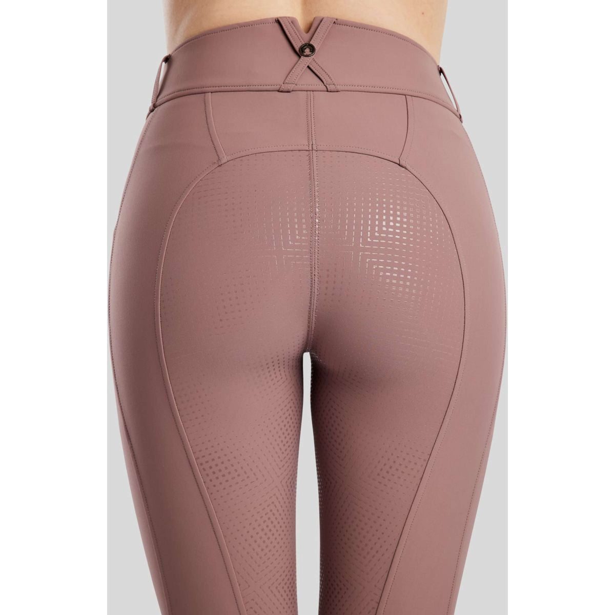 Montar Pantaloni da Equitazione MoZida Refined Full Grip Dusty Rose