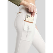 Montar Pantaloni da Equitazione MoGlenda Full Grip Bianco