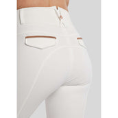 Montar Pantaloni da Equitazione MoGlenda Full Grip Bianco