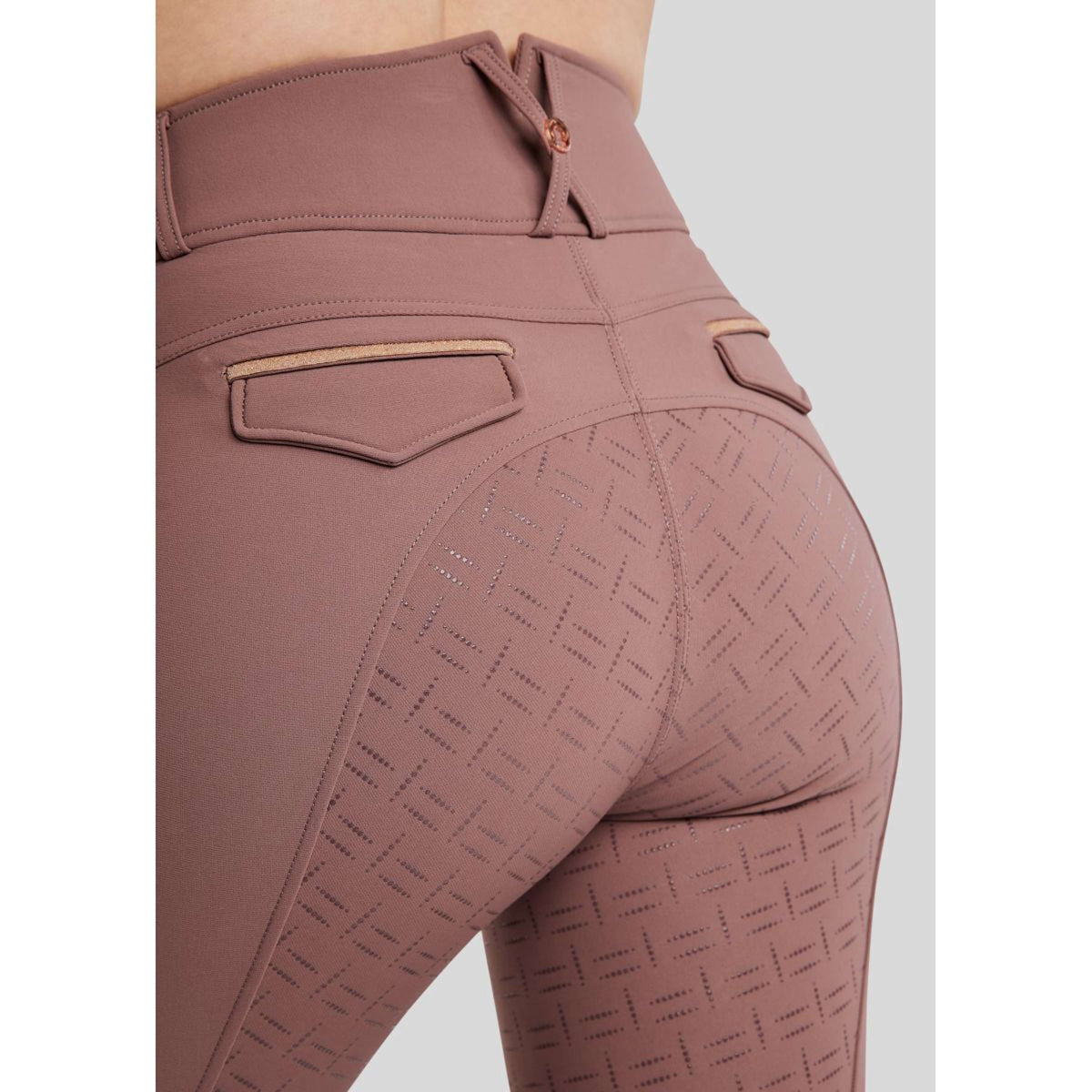 Montar Pantaloni da Equitazione MoGlenda Full Grip Dusty Rose