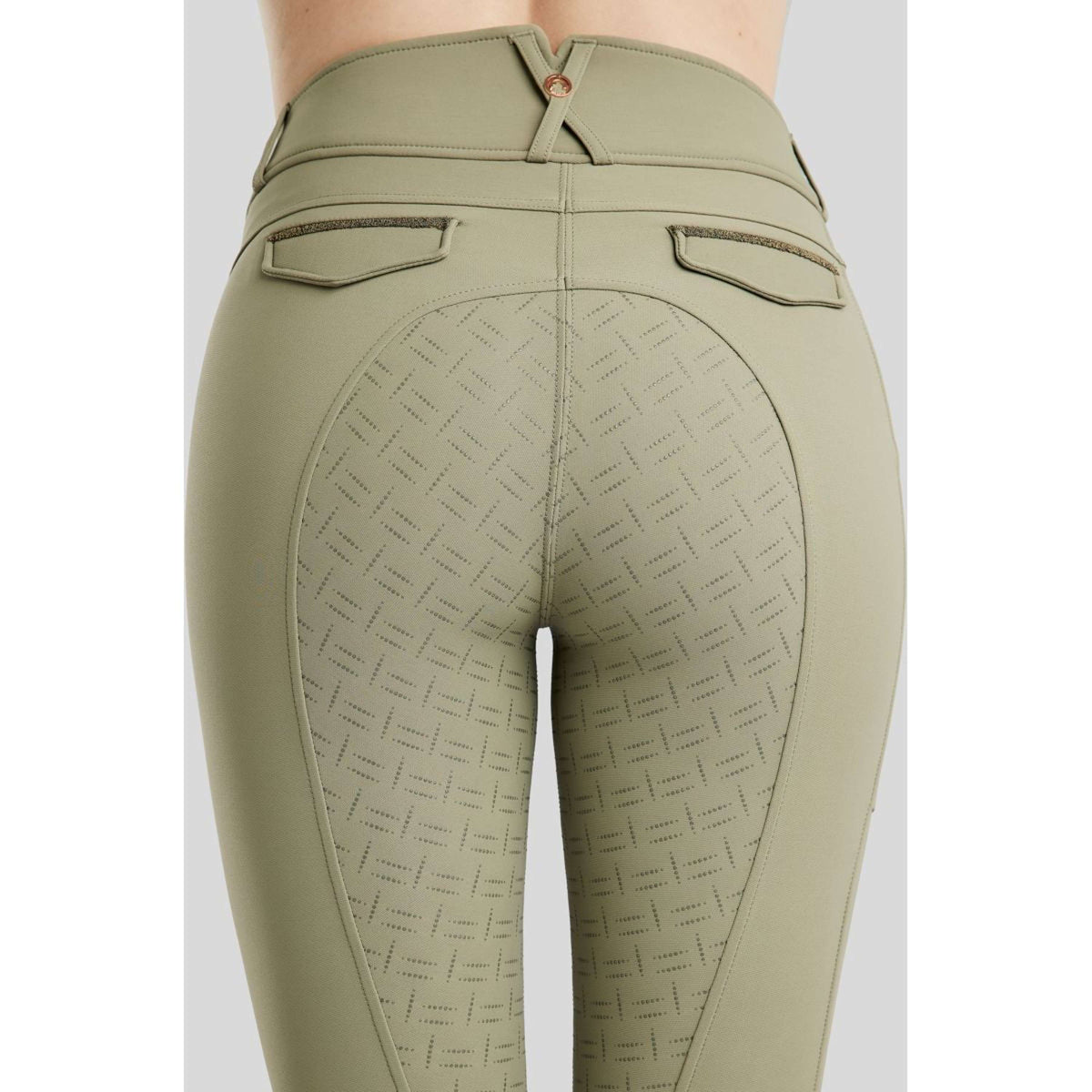 Montar Pantaloni da Equitazione MoGlenda Full Grip Dusty Green