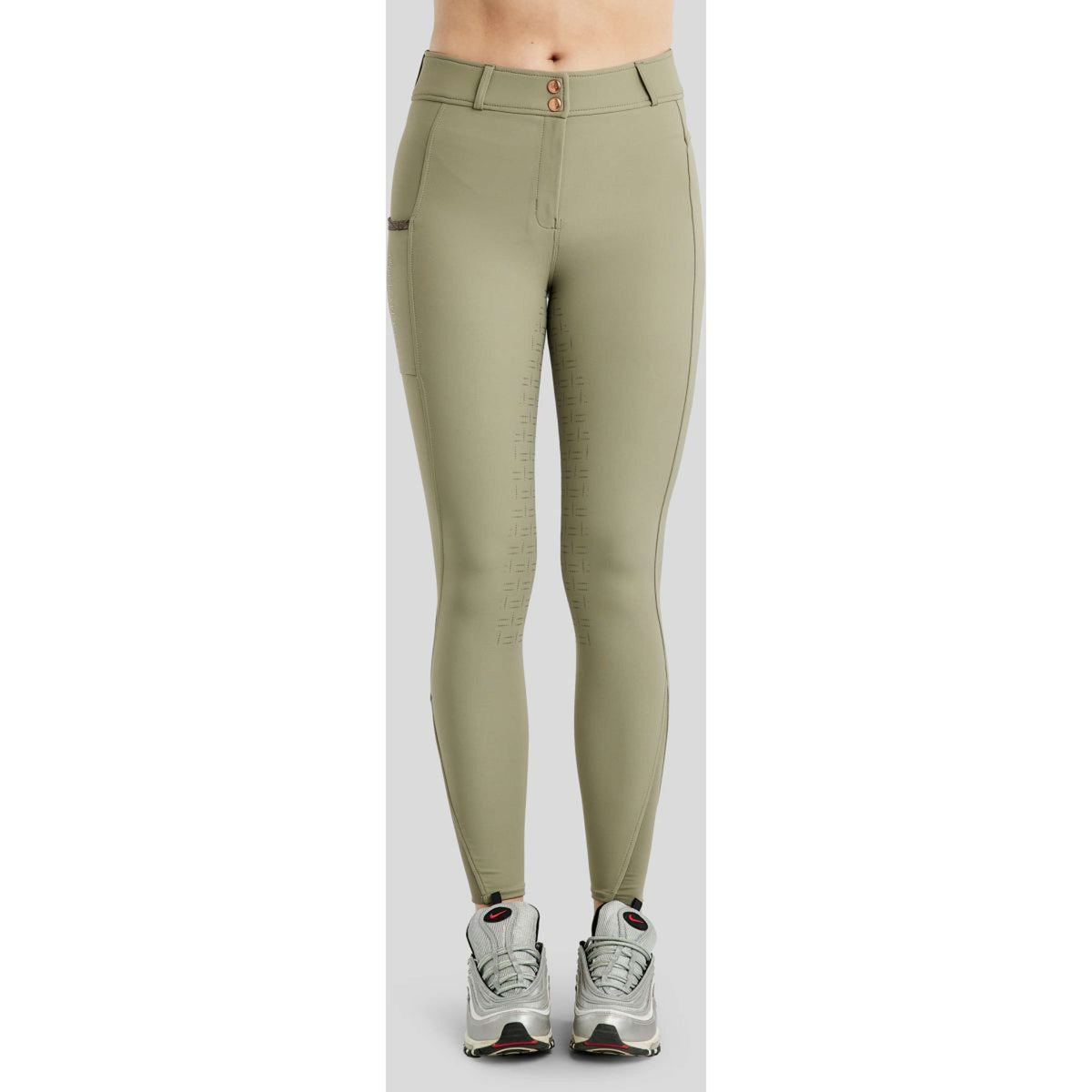 Montar Pantaloni da Equitazione MoGlenda Full Grip Dusty Green