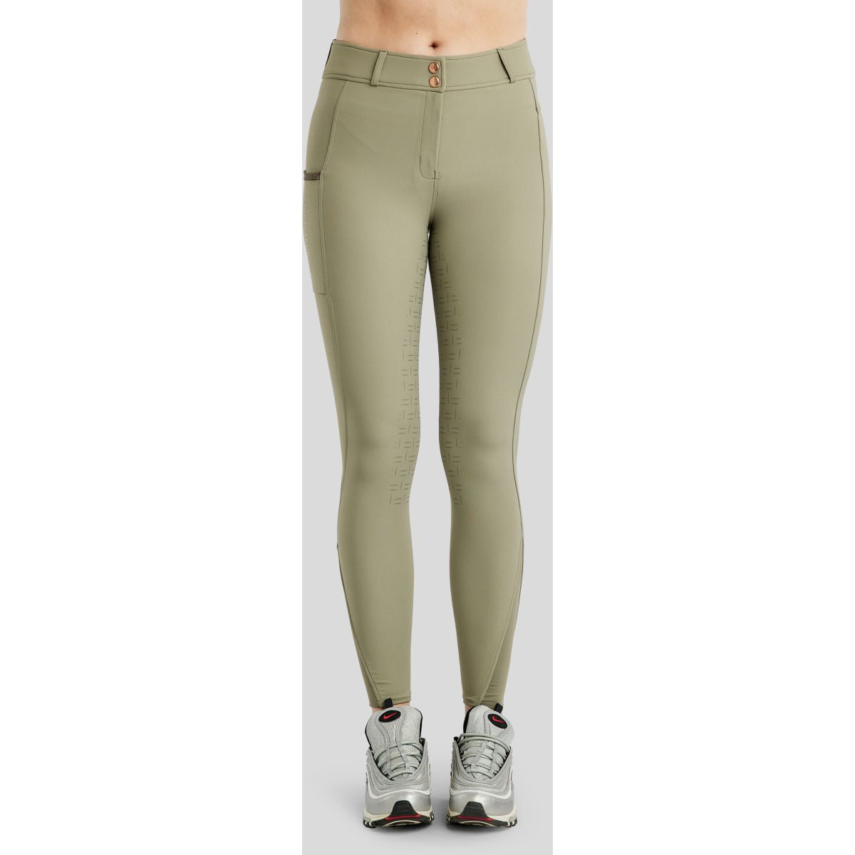 Montar Pantaloni da Equitazione MoGlenda Full Grip Dusty Green