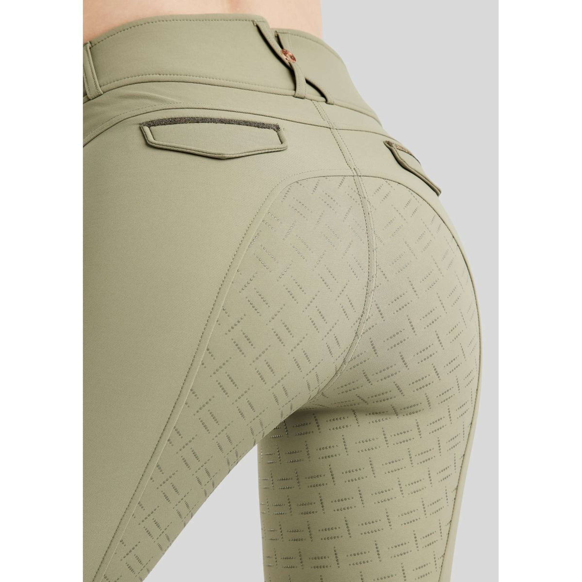 Montar Pantaloni da Equitazione MoGlenda Full Grip Dusty Green