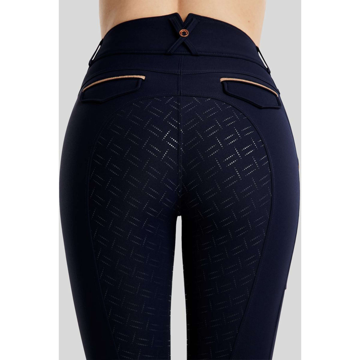 Montar Pantaloni da Equitazione MoGlenda Full Grip Navy