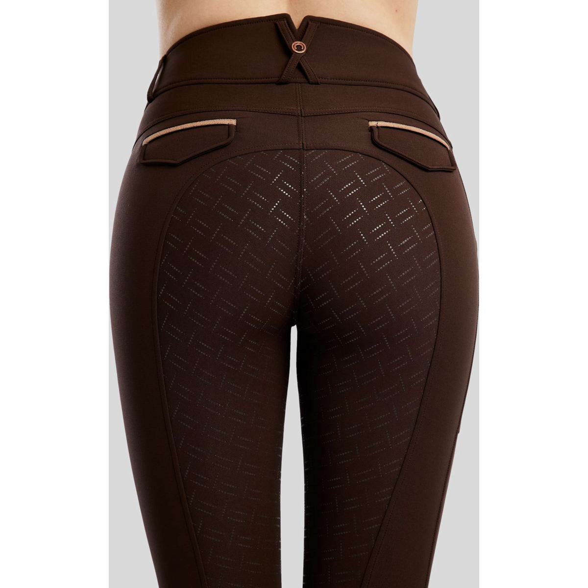 Montar Pantaloni da Equitazione MoGlenda Full Grip Marrone