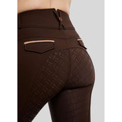 Montar Pantaloni da Equitazione MoGlenda Full Grip Marrone